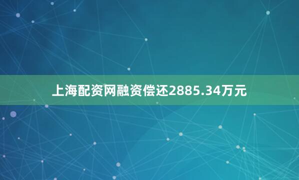 上海配资网融资偿还2885.34万元