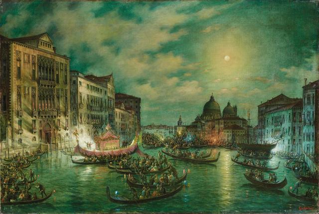 威尼斯的大运河距离市中心（威尼斯大运河油画高清）