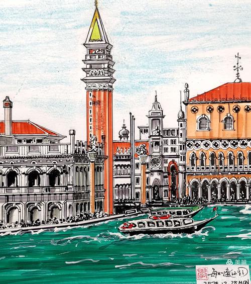 威尼斯的景色简易绘画图片（威尼斯的景色资料）